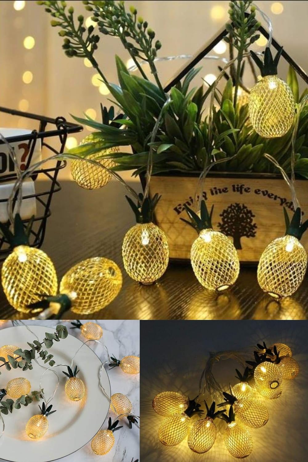 2m 10 Led 2 Kademeli Ananas Led Işık Pilli 2m 10 Led 2 Kademeli Ananas Led Işık Pilli