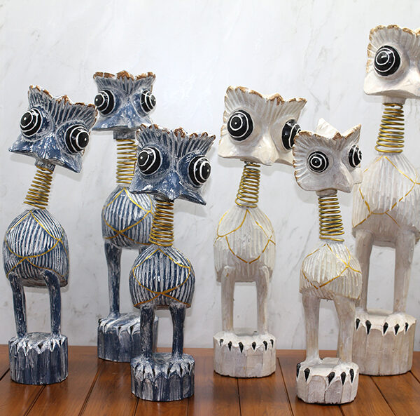 Ahşap 3'lü Deve Kuşu Seti 60 Cm