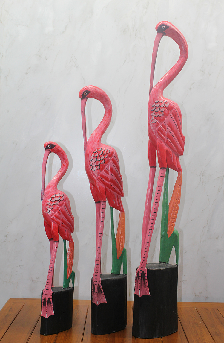 Ahşap 3'lü Flamingo Seti Ahşap 3'lü Flamingo Seti