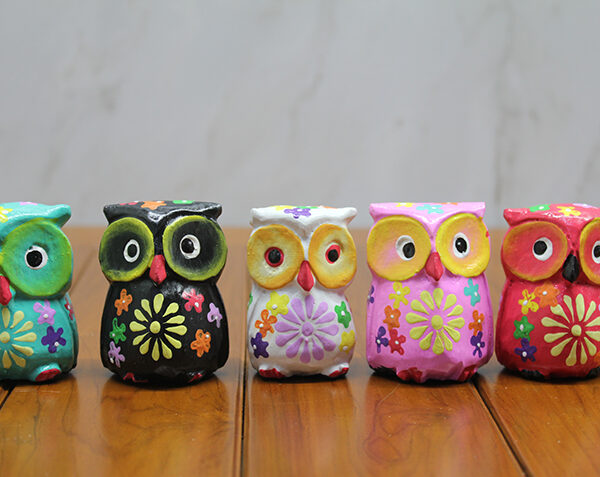 Ahşap 5'li Baykuş Seti Model 2