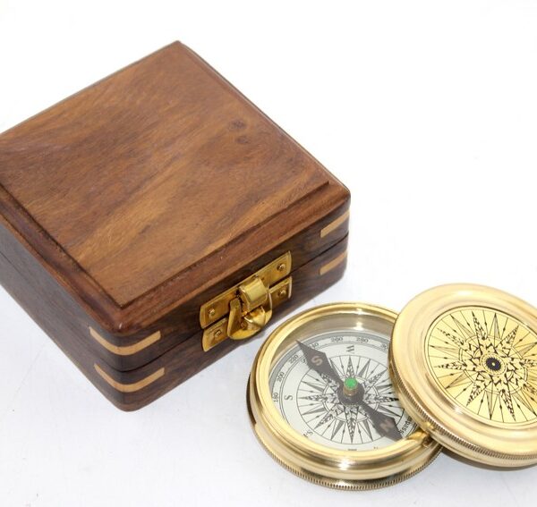 Ahşap Kutulu Pusula Model 2