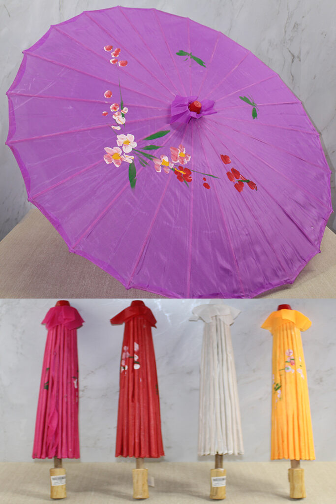 Ahşap Renkli Dekoratif Şemsiye