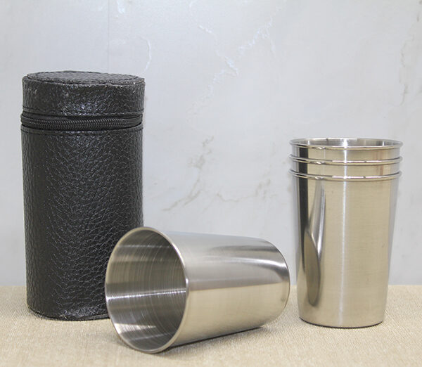 Deri Kılıflı 4'lü Shot Bardak