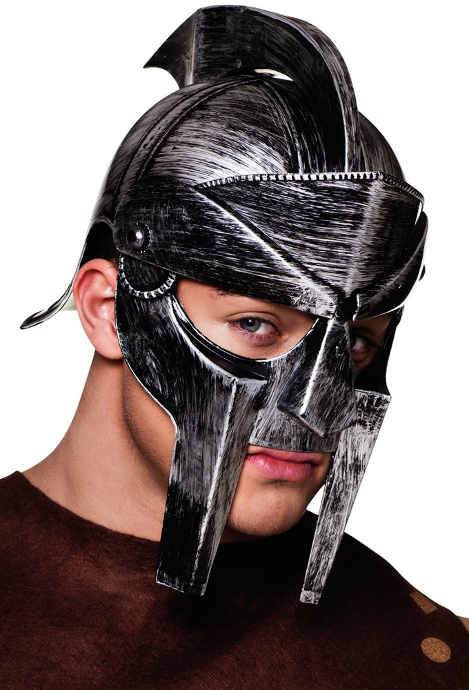 Gladyatör Miğferi İnce Başlık Gümüş Renk