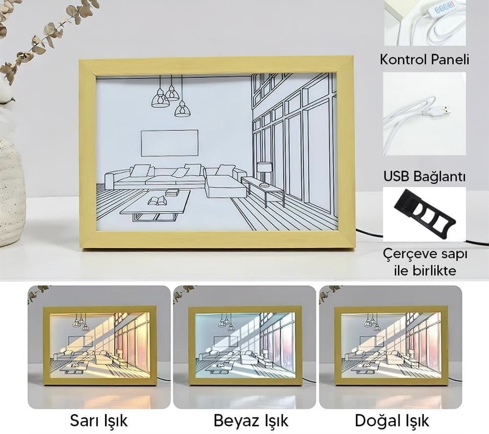 Işıklı Retro Tablo Işıklı Retro Tablo