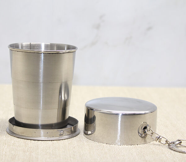 Katlanabilir Tekli Paslanmaz Çelik Shot Bardak 7 cm