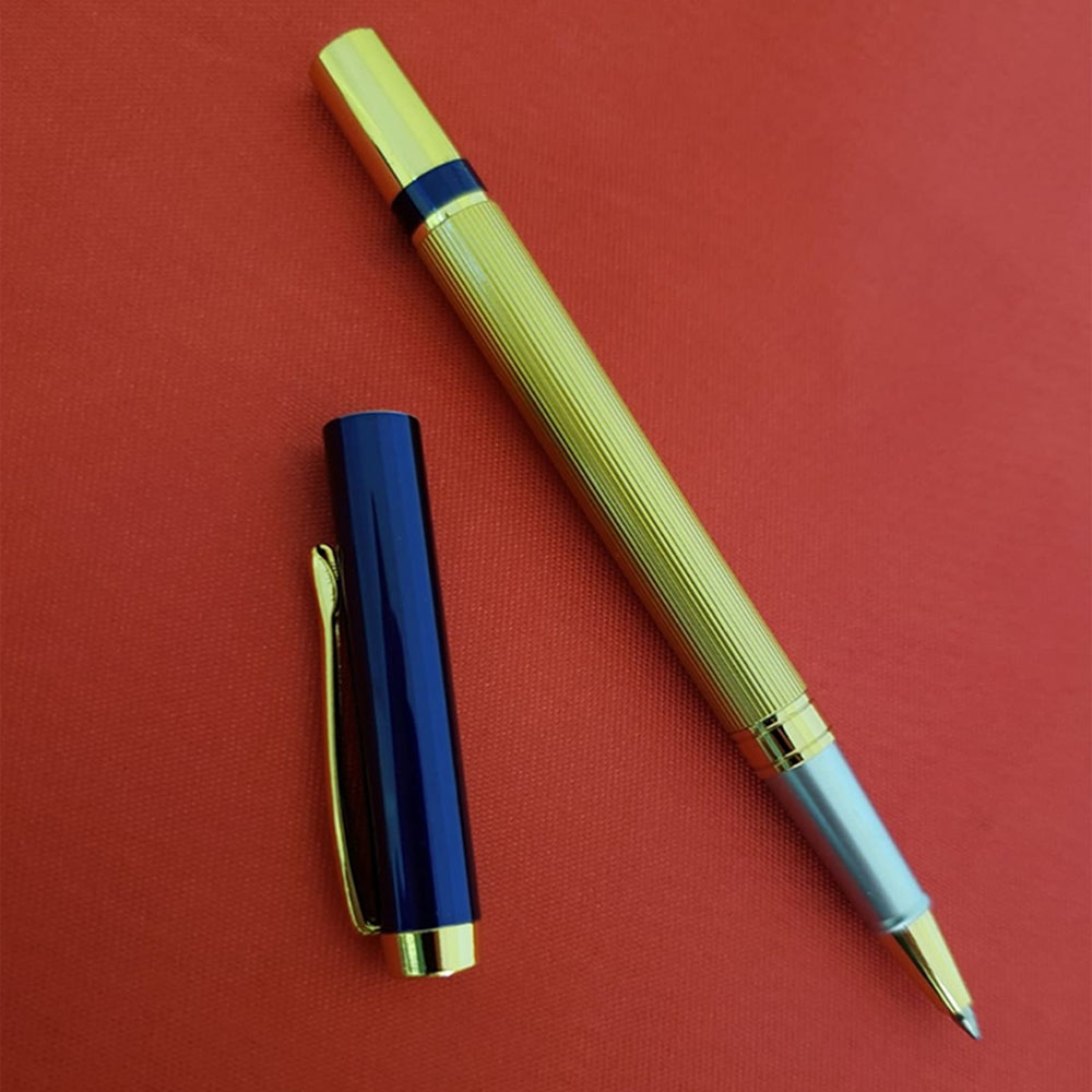 Kutulu Lacivert Gold Tasarım Roller Kalem Kutulu Lacivert Gold Tasarım Roller Kalem