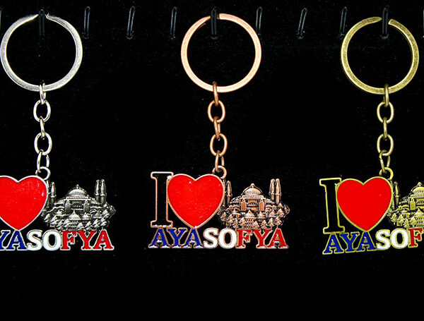Metal Ayasofya Anahtarlık (I Love Ayasofya)