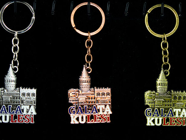 Metal Galata Kulesi Anahtarlık Model 2