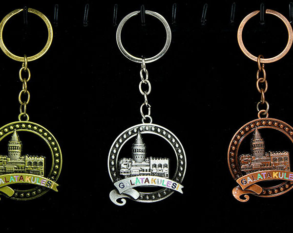 Metal Galata Kulesi Anahtarlık Model 3