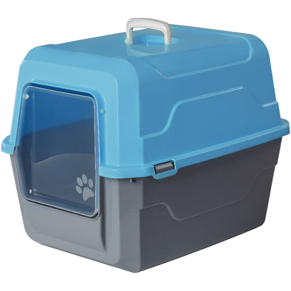 Mikopet Deluxe Mavi Kapalı Kedi Tuvaleti