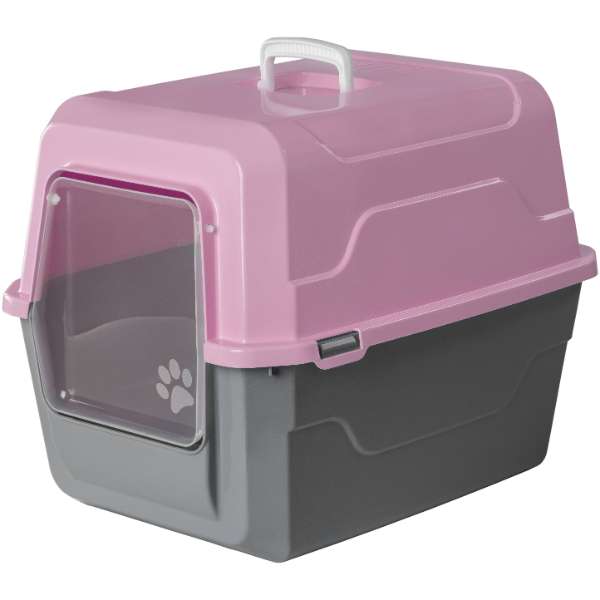 Mikopet Deluxe Pembe Kapalı Kedi Tuvaleti