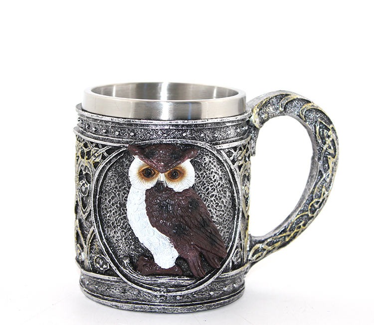 Paslanmaz Çelik Baykuş Kupa Bardak Model 2