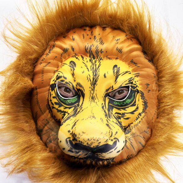 Peluş Aslan Maskesi Kahverengi Yeleli Mega Peluş 33 No