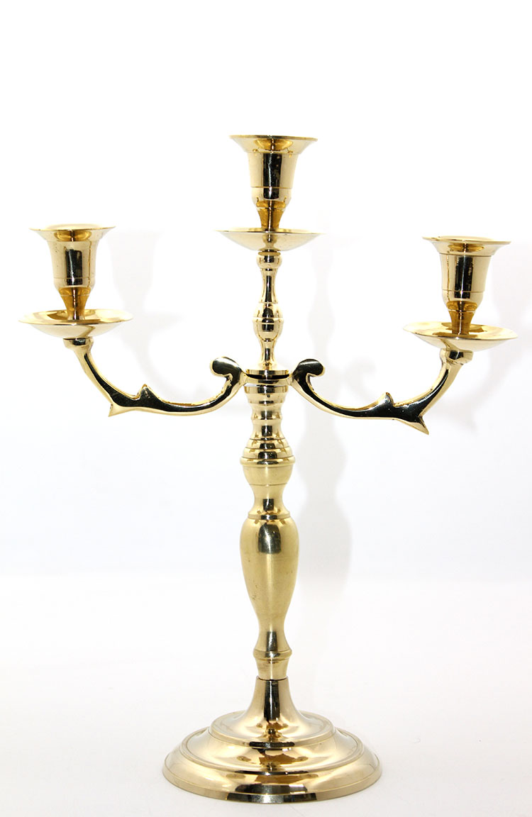 Pirinç 3'lü Şamdan Model 2 Pirinç 3'lü Şamdan Model 2