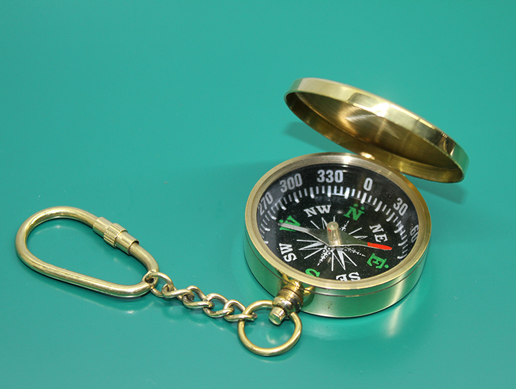 Pirinç Pusula Anahtarlık Model 2