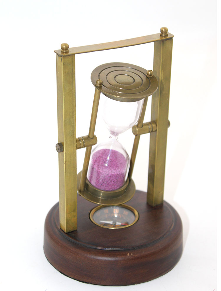 Pirinç Pusulalı Kum Saati Model 7