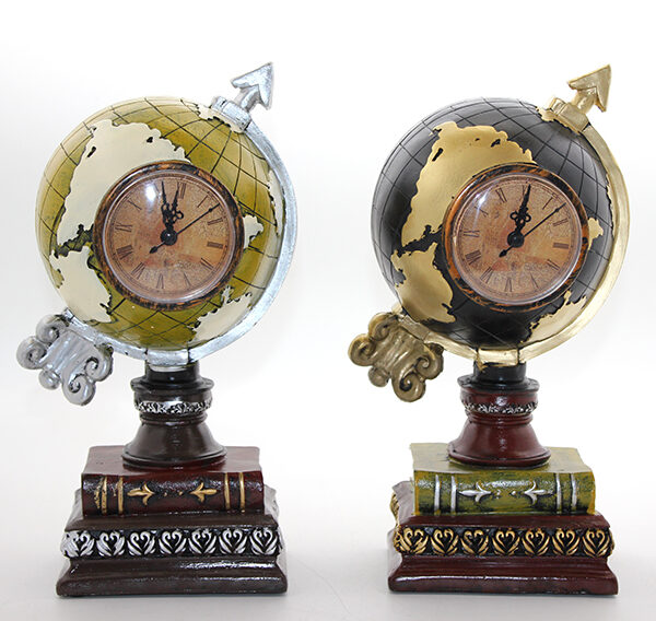 Polyester Saatli Dünya Küre Model 2