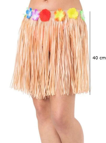 Saman Renk Püsküllü Hawaii Luau Hula Etek