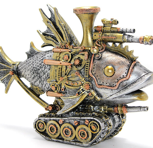 Steampunk Polyester Tasarım Balık Figürü