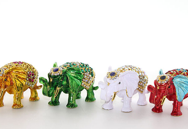 Swarovski Taşlı Tekli Fil Figürü Model 7