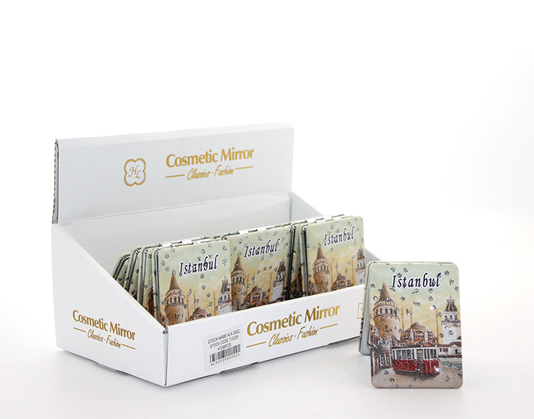 Taşlı İstanbul Tasarımı El Aynası İnce Model 15