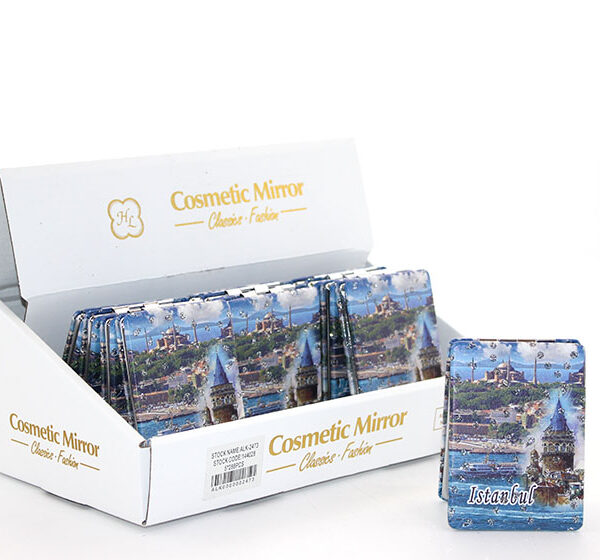 Taşlı İstanbul Tasarımı El Aynası İnce Model 17
