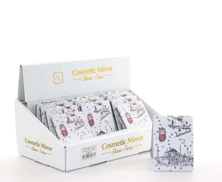 Taşlı İstanbul Tasarımı El Aynası İnce Model 26