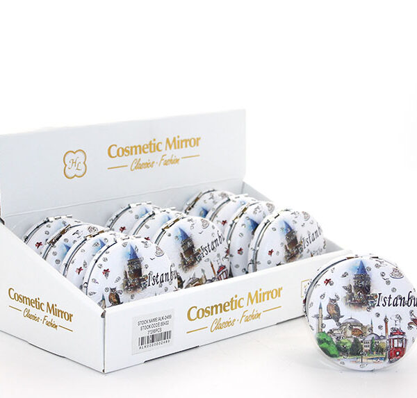 Taşlı İstanbul Tasarımı El Aynası Kalın Model 8